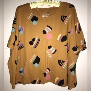 Target #takepride crop top gold with LGBTQIA+ pride colors